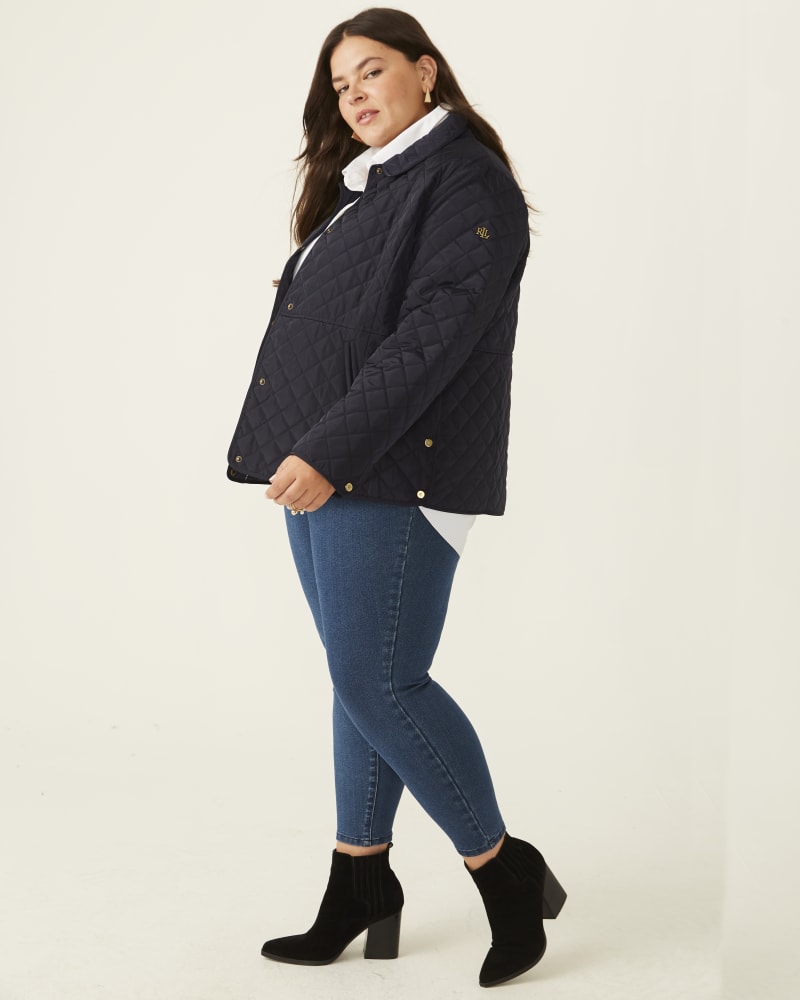 Front of plus size Vanya Quilted Jacket by Lauren Ralph Lauren | Dia&Co | dia_product_style_image_id:177477